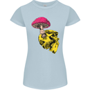Mushroom Skull Toadstool Magic Gothic Womens Petite Cut T-Shirt Light Blue