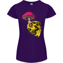 Mushroom Skull Toadstool Magic Gothic Womens Petite Cut T-Shirt Purple