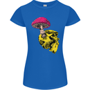 Mushroom Skull Toadstool Magic Gothic Womens Petite Cut T-Shirt Royal Blue