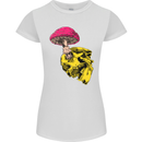 Mushroom Skull Toadstool Magic Gothic Womens Petite Cut T-Shirt White