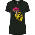 Mushroom Skull Toadstool Magic Gothic Womens Wider Cut T-Shirt Black