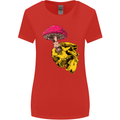 Mushroom Skull Toadstool Magic Gothic Womens Wider Cut T-Shirt Red