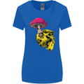 Mushroom Skull Toadstool Magic Gothic Womens Wider Cut T-Shirt Royal Blue