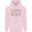 Mushroom Species Foraging Mycology Childrens Kids Hoodie Light Pink