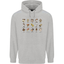 Mushroom Species Foraging Mycology Childrens Kids Hoodie Sports Grey