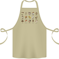 Mushroom Species Foraging Mycology Cotton Apron 100% Organic Khaki