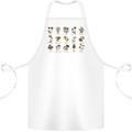 Mushroom Species Foraging Mycology Cotton Apron 100% Organic White