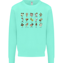 Mushroom Species Foraging Mycology Kids Sweatshirt Jumper Peppermint