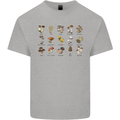 Mushroom Species Foraging Mycology Kids T-Shirt Childrens Sports Grey