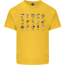 Mushroom Species Foraging Mycology Kids T-Shirt Childrens Yellow