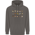 Mushroom Species Foraging Mycology Mens 80% Cotton Hoodie Charcoal
