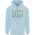 Mushroom Species Foraging Mycology Mens 80% Cotton Hoodie Light Blue