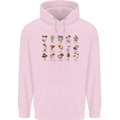 Mushroom Species Foraging Mycology Mens 80% Cotton Hoodie Light Pink