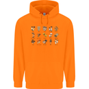 Mushroom Species Foraging Mycology Mens 80% Cotton Hoodie Orange