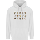 Mushroom Species Foraging Mycology Mens 80% Cotton Hoodie White
