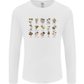 Mushroom Species Foraging Mycology Mens Long Sleeve T-Shirt White