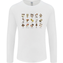 Mushroom Species Foraging Mycology Mens Long Sleeve T-Shirt White