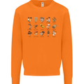 Mushroom Species Foraging Mycology Mens Sweatshirt Jumper Orange