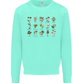 Mushroom Species Foraging Mycology Mens Sweatshirt Jumper Peppermint