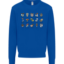 Mushroom Species Foraging Mycology Mens Sweatshirt Jumper Royal Blue