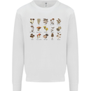 Mushroom Species Foraging Mycology Mens Sweatshirt Jumper White