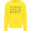 Mushroom Species Foraging Mycology Mens Sweatshirt Jumper Yellow