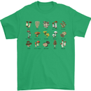 Mushroom Species Foraging Mycology Mens T-Shirt 100% Cotton Irish Green