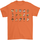 Mushroom Species Foraging Mycology Mens T-Shirt 100% Cotton Orange