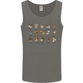 Mushroom Species Foraging Mycology Mens Vest Tank Top Charcoal