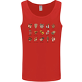 Mushroom Species Foraging Mycology Mens Vest Tank Top Red