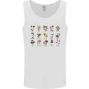 Mushroom Species Foraging Mycology Mens Vest Tank Top White