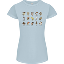 Mushroom Species Foraging Mycology Womens Petite Cut T-Shirt Light Blue