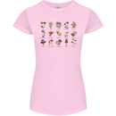 Mushroom Species Foraging Mycology Womens Petite Cut T-Shirt Light Pink