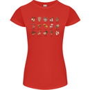 Mushroom Species Foraging Mycology Womens Petite Cut T-Shirt Red