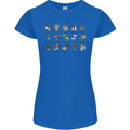 Mushroom Species Foraging Mycology Womens Petite Cut T-Shirt Royal Blue