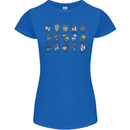 Mushroom Species Foraging Mycology Womens Petite Cut T-Shirt Royal Blue