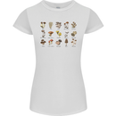 Mushroom Species Foraging Mycology Womens Petite Cut T-Shirt White