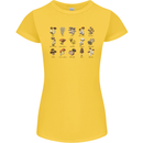 Mushroom Species Foraging Mycology Womens Petite Cut T-Shirt Yellow