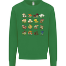 Mushroom Species Kids Sweatshirt Jumper Irish Green