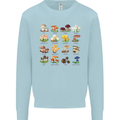 Mushroom Species Kids Sweatshirt Jumper Light Blue
