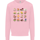 Mushroom Species Kids Sweatshirt Jumper Light Pink