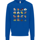 Mushroom Species Kids Sweatshirt Jumper Royal Blue