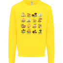 Mushroom Species Kids Sweatshirt Jumper Yellow