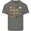 Mushroom Species Kids T-Shirt Childrens Charcoal
