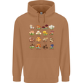 Mushroom Species Mens 80% Cotton Hoodie Caramel Latte