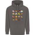 Mushroom Species Mens 80% Cotton Hoodie Charcoal