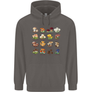 Mushroom Species Mens 80% Cotton Hoodie Charcoal