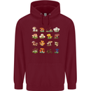 Mushroom Species Mens 80% Cotton Hoodie Maroon