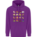 Mushroom Species Mens 80% Cotton Hoodie Purple