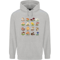 Mushroom Species Mens 80% Cotton Hoodie Sports Grey